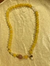 Yellow chalcedony millet bead bracelet, gentle and fair, with a light luxury and niche design sense Application Scenario